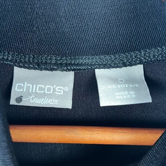 Chico’s Travelers size 0/ small color block mock neck top - Picture 4 of 8